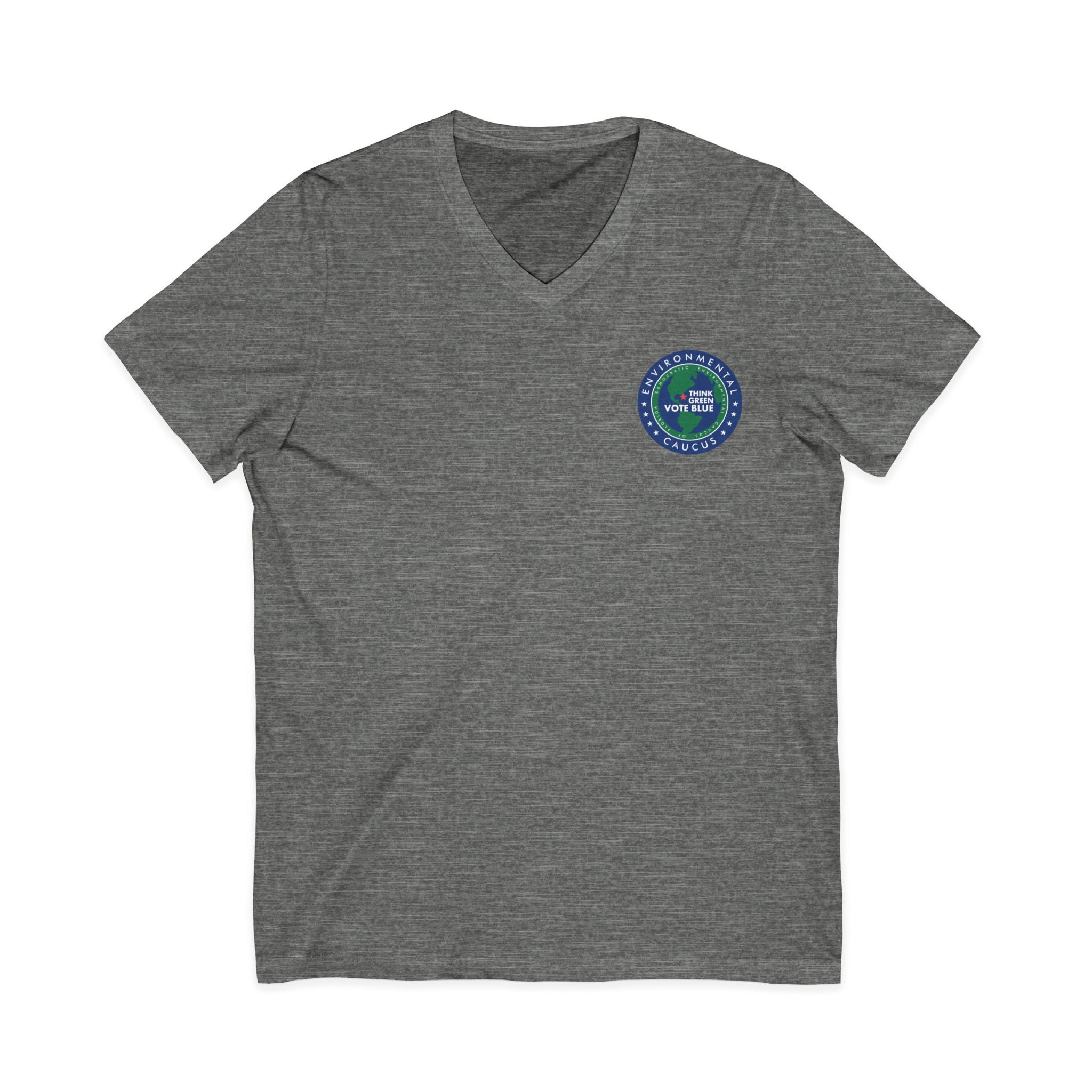 Think Green Vote Blue Tee – V-Neck