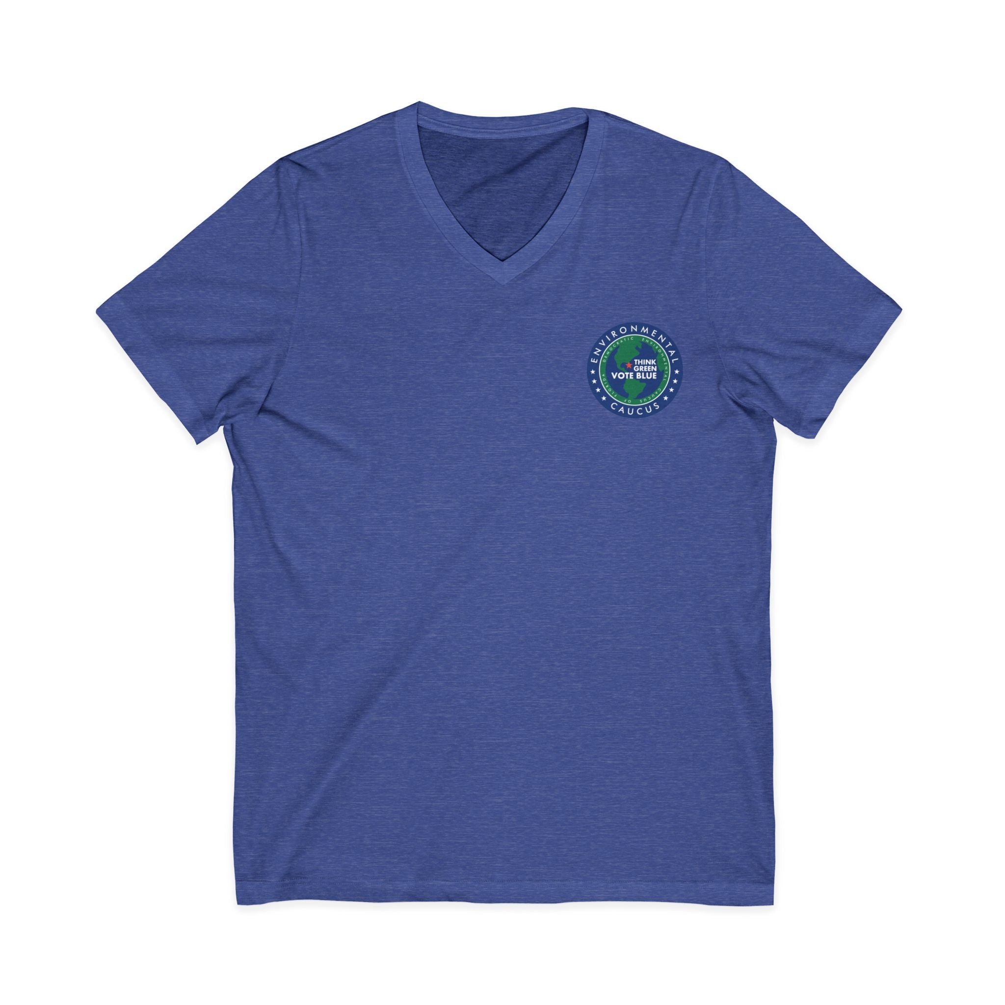 Think Green Vote Blue Tee – V-Neck