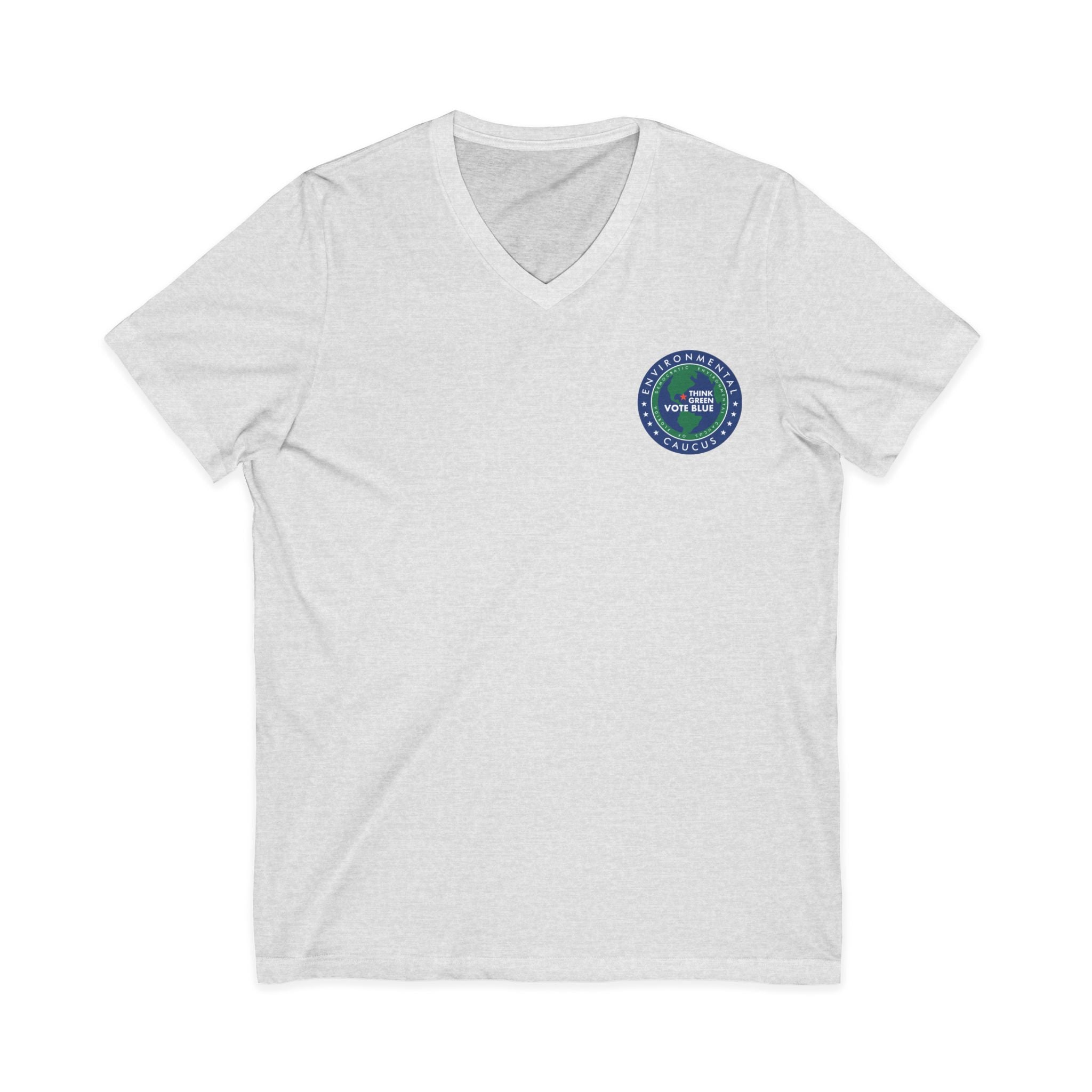 Think Green Vote Blue Tee – V-Neck
